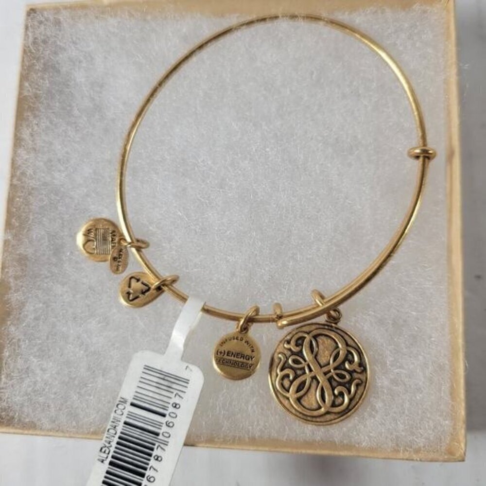 Alex & Ani Path of Life II Gold Plated Charm Bracelet